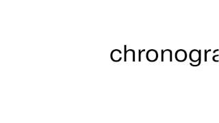 How to pronounce chronographer [upl. by Novak420]