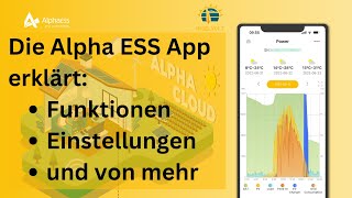 Alpha ESS App Erklärung deutsch Funktionsumfang und Einstellmöglichkeiten für Smile Hi5 Hi10 [upl. by Nolek]