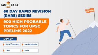 UPSC Prelims 2022 60 DayRapid Revision RaRe Series Day57  900 Probable Topics [upl. by Anirres957]