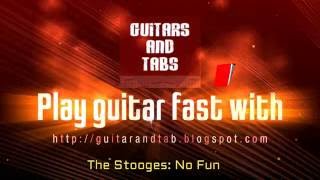 No Fun by The Stooges simple guitar lesson with tab [upl. by Nagorb944]