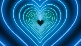 2 Hours 1080p Blue Heart Tunnel Screensaver│Room Lighting│Background [upl. by Gypsy873]