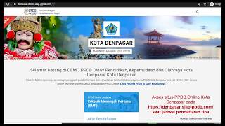 TATA CARA PENDAFTARAN DARING ONLINE PPDB SMP NEGERI DI KOTA DENPASAR [upl. by Mace558]