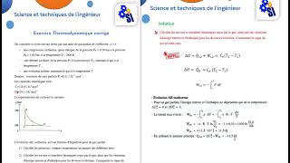 Exercice cycle thermique dun gas parfait [upl. by Notla]