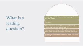 Art of Cross Examination in Less than 5 minutes [upl. by Erwin]