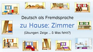 Deutsch lernen zu Hause  Zimmer Lernvideo Deutsch als Fremdsprache [upl. by Kreager]