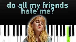 Mckenna Grace  do all my friends hate me Piano tutorial [upl. by Courtland]