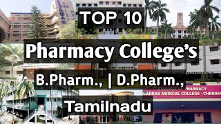 Top 10 Best Pharmacy Colleges in Tamilnadu [upl. by Maure388]