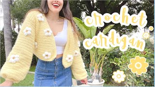 Crochet Cardigan  Crochet Sweater Tutorial [upl. by Aikram]