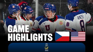 Highlights Czechia vs USA  2024 WorldJuniors [upl. by Hodgson]