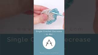 Single Crochet Decrease  sc dec  Symbol and How To Demo [upl. by Edlihtam910]