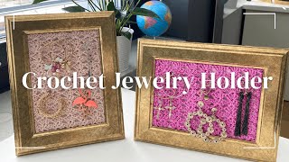 How to Crochet a Jewelry Holder  beautiful amp easy crochettutorial [upl. by Neelyhtak]