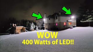 ✅ Light up the Backyard The Best LED Outdoor Flood Light Unboxing Install Review  20k lumens [upl. by Omiseno71]