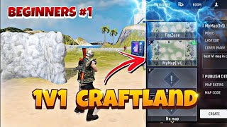 How to Make 1v1 Craftland map for beginners in Freefire [upl. by Millian]