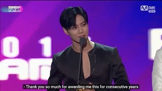 ENG MAMA 2017  Taemin Wins Best Solo Dance Performance [upl. by Leverett]