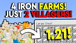 BEST INFINITE IRON FARM 121 Minecraft Bedrock MCPEXboxPS4Nintendo SwitchWindows 10 [upl. by Yelkreb]