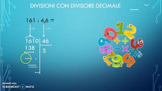 divisioni in colonna con divisore decimale [upl. by Alberik]