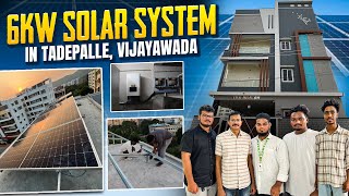 6kw Solar System in Tadepalle Vijayawada  6kw Solar System Price in 2024 [upl. by Rehpotsirk]