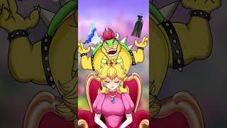 Left or Right Peach x Bowser  The Super Mario MeMe  CHALLENGE Funny Cartoon Animation shorts [upl. by Ximenes]