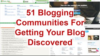 51 Blogging Communities And Directories For Promoting A Blog [upl. by Sedicla]