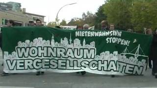 Mietenwahnsinn Stoppen Hamburg Protest [upl. by Schnabel]