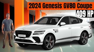 2024 Genesis GV80 Coupe Revealed With 409 Horsepower [upl. by Ahsimed265]