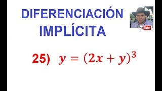 25 Diferenciación Implícita DerivaciónDerivada de la cadena Compuesta [upl. by Caiaphas814]