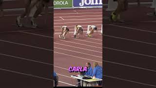 Incredible 60m Hurdles Performance by Carla Calvo Herrero Hurdles Athletics [upl. by Ardnajela]