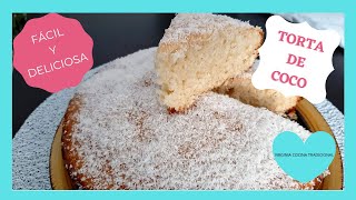 Fácil y deliciosa TORTA DE COCO 🍰 [upl. by Boorer]