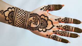 Karwa chauth 2024 Easy Mehndi design  Simple mehandi design  Mehandi ka design  Mehndi designs [upl. by Naitsyrk]