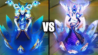 Porcelain Lissandra vs Prestige Porcelain Lissandra Skins Comparison League of Legends [upl. by Leagiba]