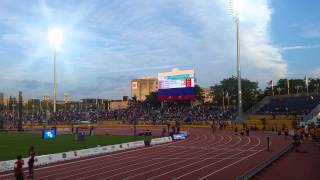 Pan Am 2015 4 x 100 m relay Canada qualifies [upl. by Oidivo]