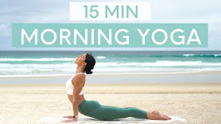 15 MIN MORNING YOGA FLOW  Wake Up amp Feel Energised [upl. by Flower]