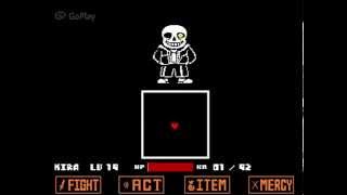 Undertale Sans boss fight  Genocide Run [upl. by Aznerol71]