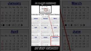 1752 calendar 12 days missing in sep month  what happen in these 12 days  1752 1752calendar [upl. by Namrehs]