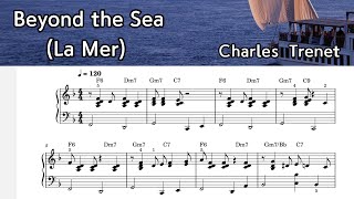 Beyond the sea  Piano Sheet Music  Charles Trenet by SangHeart Play [upl. by Sinylg]