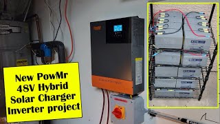 Moving on to a new offgrid solar project  Part 1  PowMr Hybrid ChargerInverter 48V Battery Power [upl. by Lareena]