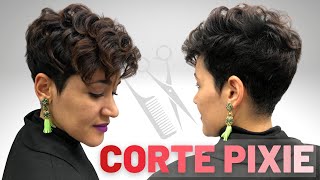 CORTE PIXIE Paso a Paso en Cabello Rizado  Ana Vásquez [upl. by Jotham]