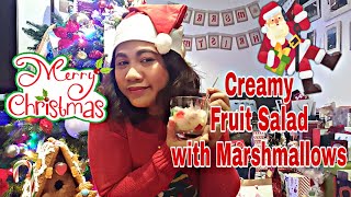 Fruit Salad Recipe Pinoy Style with MarshmallowsEasy to Make [upl. by Atipul]