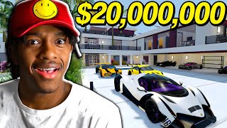 TOURING MY 20000000 MEGA MANSION IN ROBLOX DRIVING EMPIRE [upl. by Natehc]