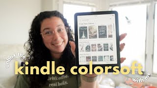 UNBOX THE 2024 KINDLE COLORSOFT WITH ME full kindle setup tutorial  compare to kindle paperwhite [upl. by Bumgardner]