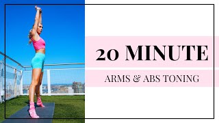 20 MINUTE ARMS amp ABS TONING With Weights  Toning Cardio Workout [upl. by Fendig362]