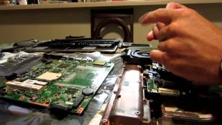 HP Laptop Motherboard Processor swap install DV7 3160us [upl. by Ardiedak]