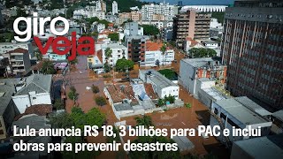 Obras de prevenção tardia e operação de resgate no RS  Giro VEJA [upl. by Dorina]