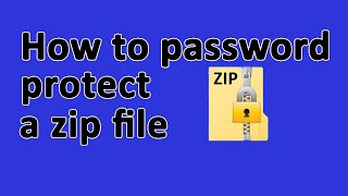 How to password protect a zip file in windows 10 in 2024 [upl. by Berman]