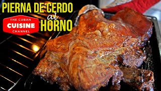 💥PIERNA DE CERDO AL HORNO Receta CUBANA Paso a Paso Pierna de cerdo asada CRUJIENTE y JUGOSA [upl. by Herschel]