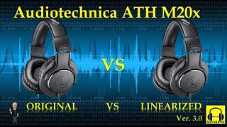 AUDIOTECHNICA ATH M20X  LINEARIZED VS ORIGINAL  HEADPHONE CALIBRATION [upl. by Gasper]