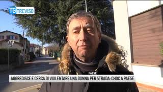 TG TREVISO 24012019  AGGREDISCE E CERCA DI VIOLENTARE UNA DONNA PER STRADA CHOC A PAESE [upl. by Sudbury]