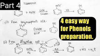 Class 12 chemistry chapter11 Part 4 Preparation of Phenols 4 easy way for phenol preparation [upl. by Einnaj]