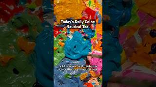 Today’s Daily Color Nautical Teal Mood Boldness colorpainting paint painter [upl. by Jabez]