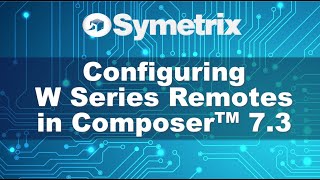 Configuring Symetrix W Series Remotes [upl. by Whitehouse852]